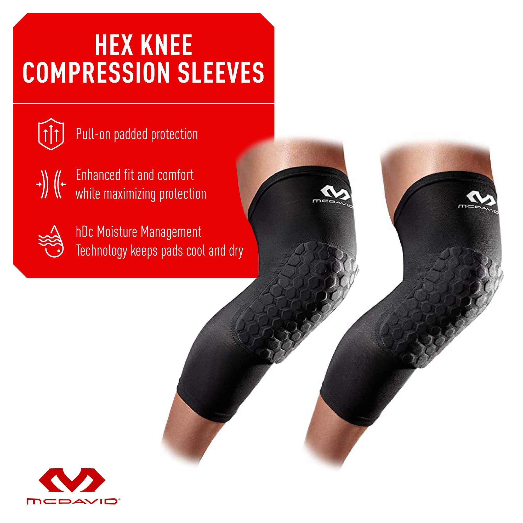 McDavid Hex Knee Pads Pair Youth Medium